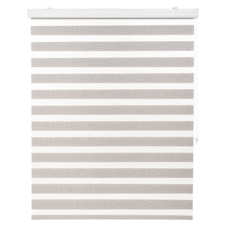 Cortina Duo Con Cenefa Premium 150 X 240 Cm Gris Plata