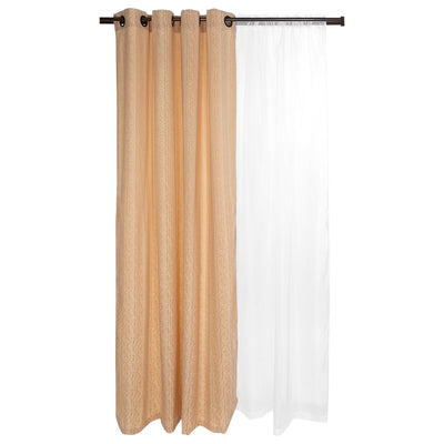Set Cortinas 8P Natales 140X220cm Color Beige - beige
