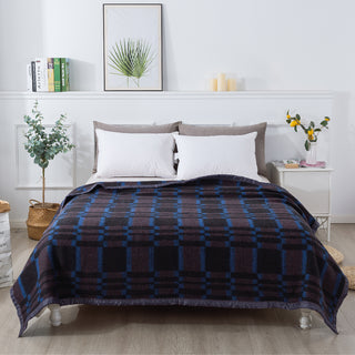 Frazada Termica Jacquard 1.5P Celeste