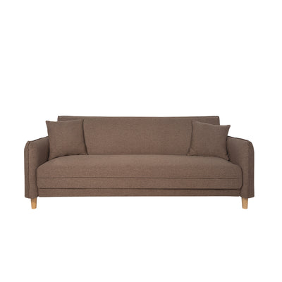 Sofa Cama 3 Cuerpos Ribe Color Chocolate - chocolate