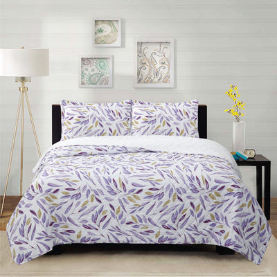 Cubrecama Micro Sherpa Hojas De Invierno 2P - multicolor