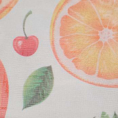 GASA ESTAMPADA COCINA DISEÑO FRUTAS 2.8 CM NARANJO - naranja
