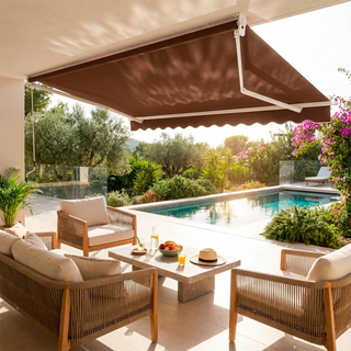 Toldo Proyectable Aluminio 2 x 1,5 Mts Café