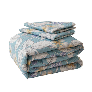 Quilt Sherpa Estampado Leaf