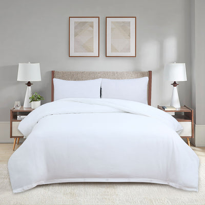 Funda plumón de lino 270 x 240 cm azul cielo - azul cielo