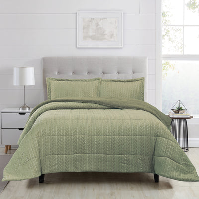 Plumon Coral Sherpa - verde