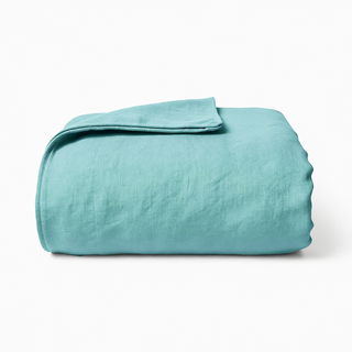 Funda plumón de lino 250 x 240 cm agua