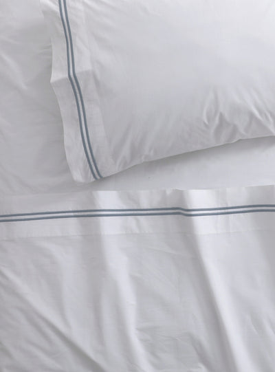 Sábanas 200H Lisas - blanco c/ gris