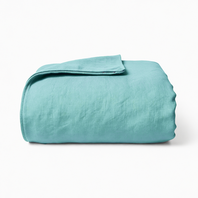 Funda plumón de lino 270 x 240 cm agua - agua