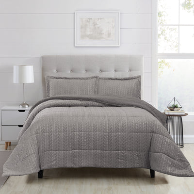 Plumon Coral Sherpa - gris