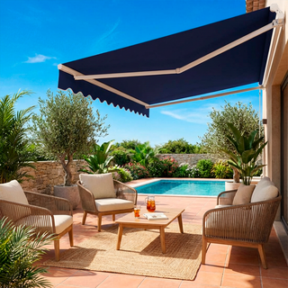 Toldo Proyectable Aluminio 2 x 1,5 Mts Azul Marino