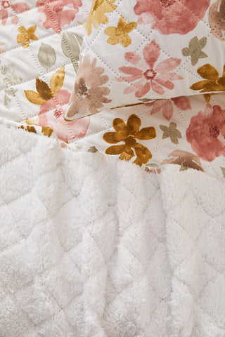 Quilt Sherpa Estampado Flores