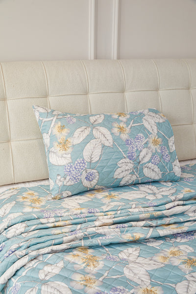Quilt Sherpa Estampado Leaf