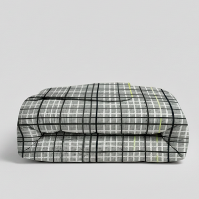 Quilt estampado Líneas Gris