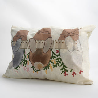 Funda de cojín 35x50cm Patitas Pascua