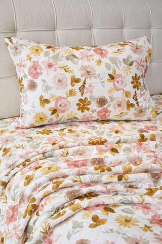 Quilt Sherpa Estampado Flores