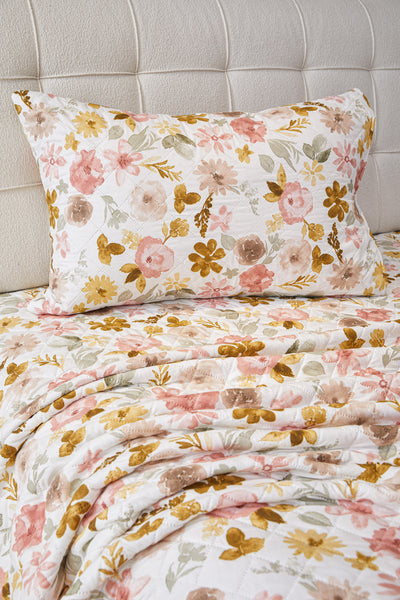 Quilt Sherpa Estampado Flores