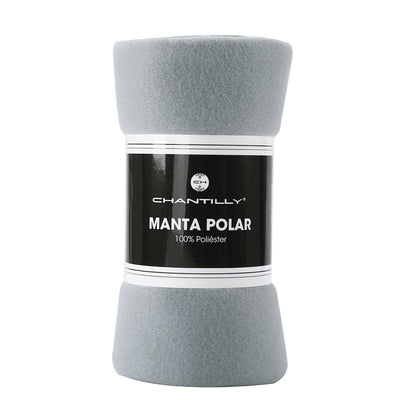 Manta de Polar Lisa - gris plata