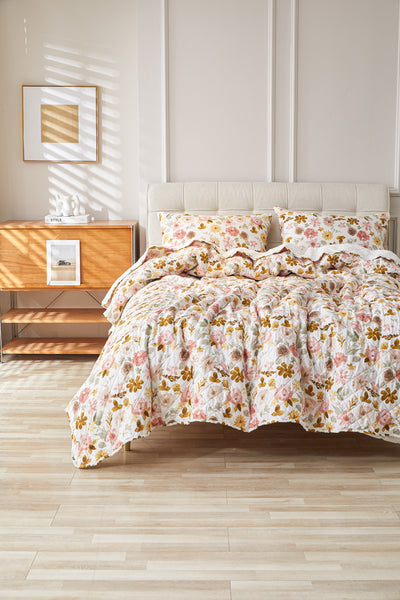 Quilt Sherpa Estampado Flores