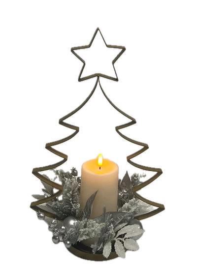 Candelabro Arbolito C/Vela Led Estrella