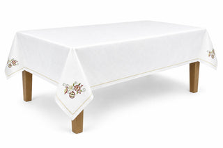 Mantel Navideño Bordado Esferas 160x300 cm