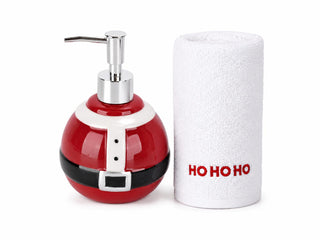 Set Toalla Y Dispensador Ho Ho Ho Navidad