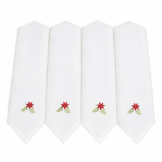 Set 4 Servilletas Bordadas Árbol 40x40 cm