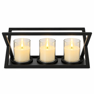 Candelabro Con 3 Velas Led Decorativas 40,5X13,5X8,5Cm