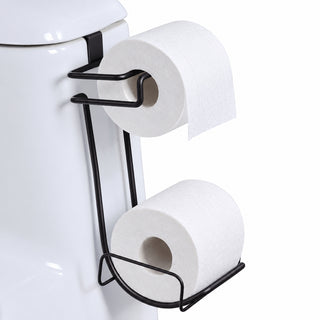 Porta Rollo de Papel Higiénico Colgante Metal Negro para WC
