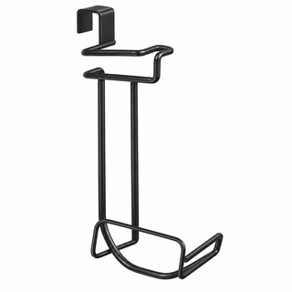 Porta Rollo de Papel Higiénico Colgante Metal Negro para WC