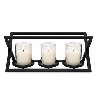 Candelabro Con 3 Velas Led Decorativas 40,5X13,5X8,5Cm