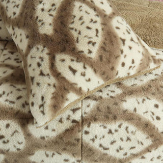 Plumón Animal Print Sherpa Extra Cálido Chantilly King Gris Intenso