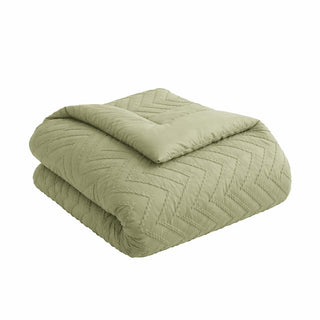 Plumón Bordado Relleno Sintético Hipoalergénico Chantilly 230x250 cm Verde Oliva