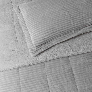 Plumón Sherpa Extra Cálido Chantilly King Gris Plata