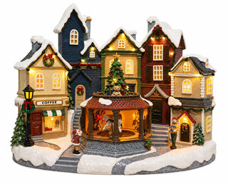 Villa Navideña C/Luz 34X16,5X25,5Cm