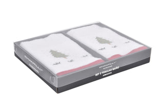 Set 2 Toallas Bordadas Arbol Navidad 40X60 Cm