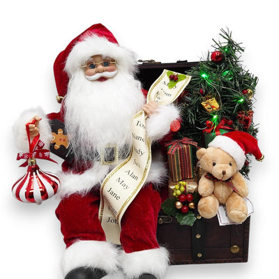 Santa Mov Luz Y Musica Arbol Regalos 43Cm
