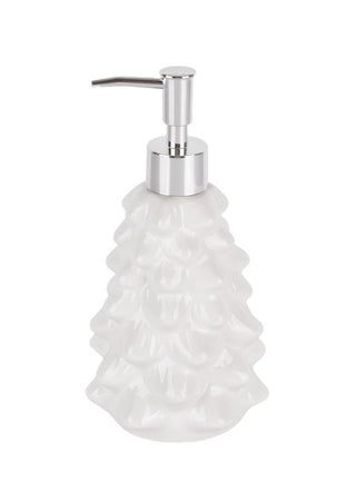 Set Baño Navideño Arbol Blanco 4 Piezas