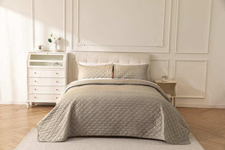 Cubrecama Quilt Sherpa Extra Cálido Chantilly King Arena