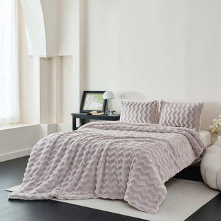 Plumón Sherpa Extra Cálido Chantilly King Gris Plata