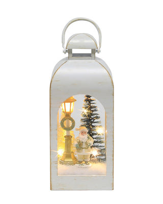 Farol Santa Navideño Luz y Música 20 cm