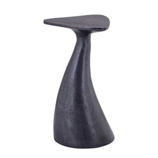 Mesa Lateral Orgánica Metal Negro 32x32x60 cm