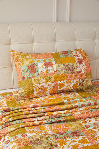 Quilt Sherpa Estampado Fall 2 plazas