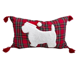 Funda Cojín Perro Navideño Pom Pom 30x50 cm
