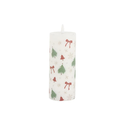 Vela Cera Led Navidad #14 7,1X7,1X17,5Cm 045
