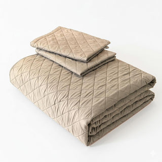 Cubrecama Quilt Sherpa Extra Cálido Chantilly 2 Plazas Arena