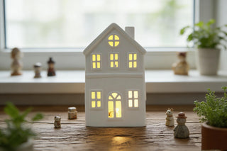 Casa Ceramica Led 10,6X7,3X16,9Cm