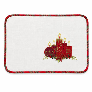 Individual Bordado Navidad Velas 33x48 cm