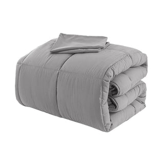 Plumón 2 plazas Reversible Gris Acero | Microfibra Hipoalergénica Chantilly