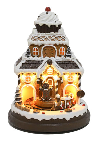 Villa Luz/Musica Jengibre C/Tren Mov 18,7X18,7X25cm